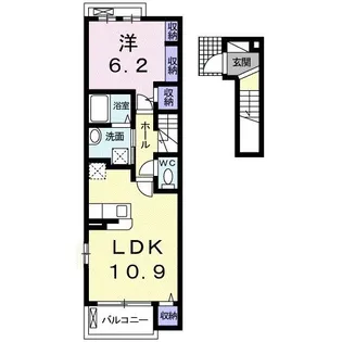 Rising しらかわ【2階】の間取り