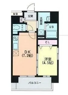 フィーカ牛込柳町【8階】の間取り