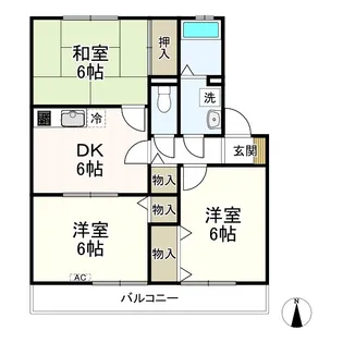 サザンクロス【2階】の間取り
