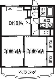 ツインコートB棟【2階】の間取り