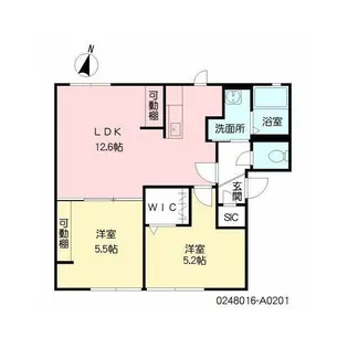 パルク・ヴァン A棟【2階】の間取り