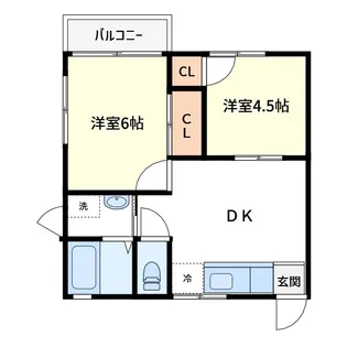 コーポ宮原【2階】の間取り