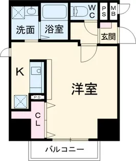 Yフラット-貝塚【6階】の間取り