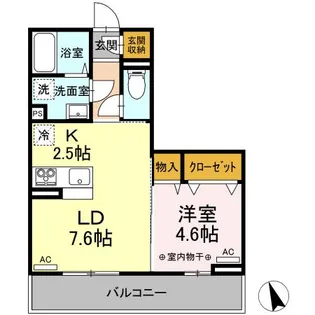 ルミエール篭田【3階】の間取り