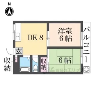 第1ミハマハイツ【2階】の間取り