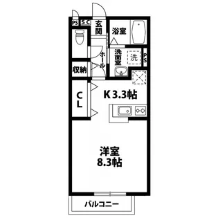 メルベージュ【1階】の間取り
