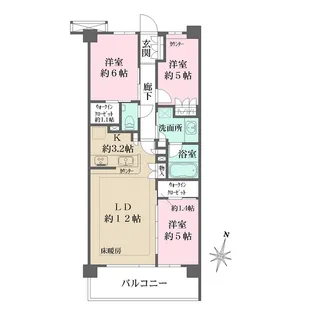 ザ・パークハウス石神井公園テラス【2階】の間取り