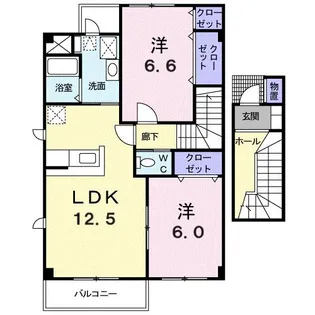 セレスクールA【2階】の間取り