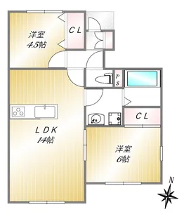 シャトーレシトロン【1階】の間取り