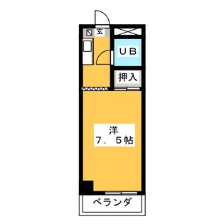 マンションヒラノB棟【2階】の間取り