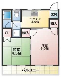 桂マンションI【1階】の間取り