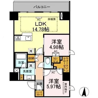 ロイジェントパークス錦糸町【4階】の間取り