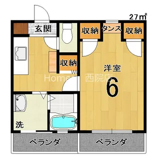 ホワイトグリーン本館【2階】の間取り