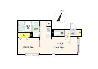Hana House 小岩【1階】の間取り