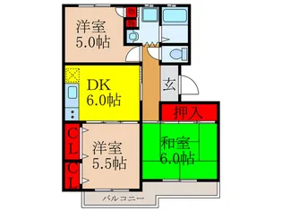 クレストヒルズ【1階】の間取り
