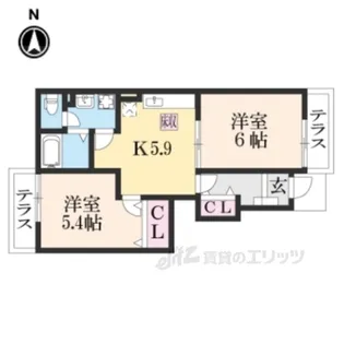 甲西サンライフF【1階】の間取り