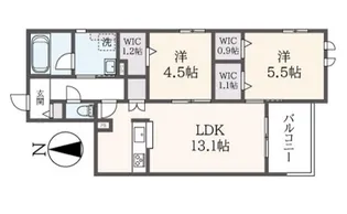ルビア茜・恋ヶ窪【1階】の間取り