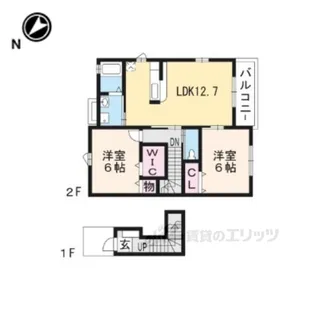 LA・VITAROSA【2階】の間取り