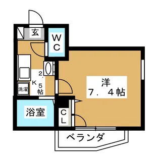 グランカーサ横浜鶴見【2階】の間取り