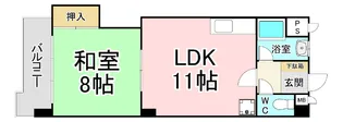 グランドハイツ砂津【4階】の間取り