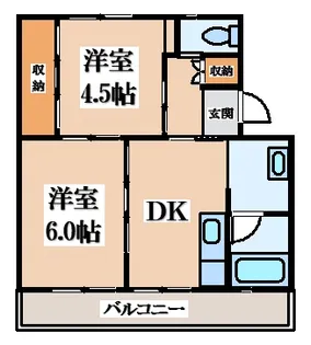 ビレッジハウス新見【2階】の間取り