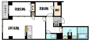CALM河原町二条【2階】の間取り