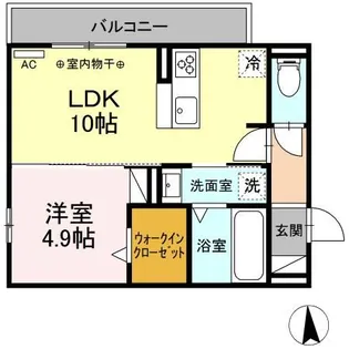ペルショワール【2階】の間取り