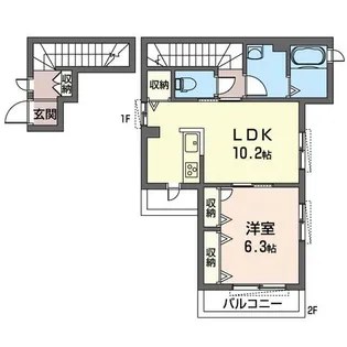 ル パルテール【2階】の間取り