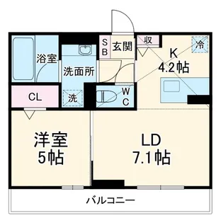 ベルガーノ平和【3階】の間取り