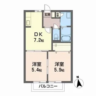 エル・シャンテA【2階】の間取り