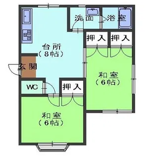 スイートK&T【2階】の間取り