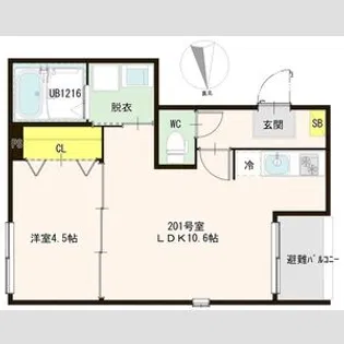 ハーモニーテラス畳屋丁【3階】の間取り