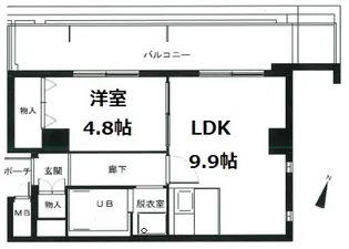 クラウンビル・レジオン三宮【8階】の間取り