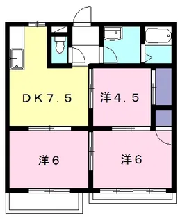 エルディム細内A棟【2階】の間取り