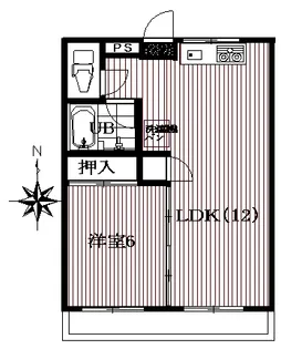 スズキマンション【2階】の間取り