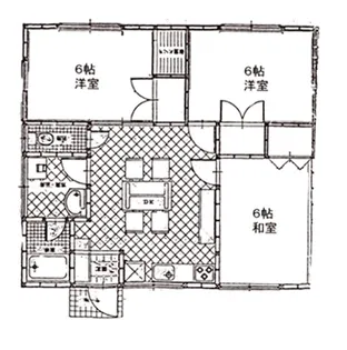 ハウス大里C【1階】の間取り