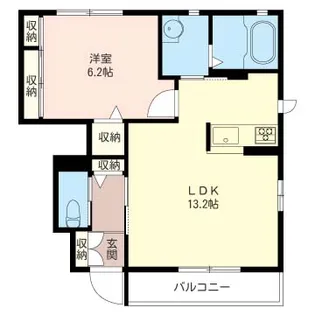 エスポワ-ル B棟【1階】の間取り