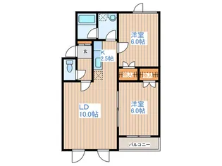 メゾン南平岸III【2階】の間取り
