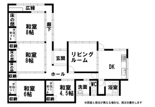 秋田県男鹿市船川港南平沢字越名坂【一戸建】の間取り