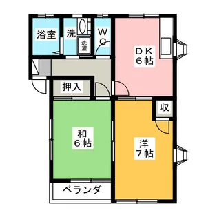 バーデンハイムB【1階】の間取り