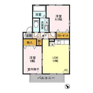 ロワール神鳥谷 B【1階】の間取り