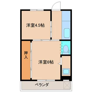 フェリオ東上関【1階】の間取り