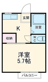 1Kの間取り画像