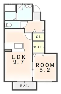 徳島県小松島市金磯町【アパート】の間取り