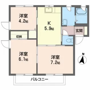 アーバンストリートE【2階】の間取り
