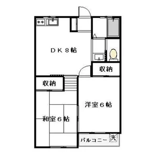 フェザーハイツ【1階】の間取り