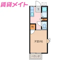 ロイヤルふじ A【2階】の間取り