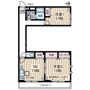 フェアリープレイス【1階】の間取り