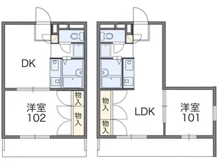 レオパレス新富士【2階】の間取り