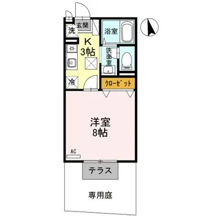 RIO AONO IV号館【1階】の間取り